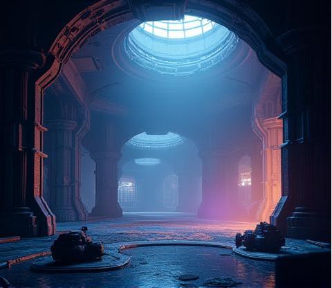 Still from a science fiction animation project