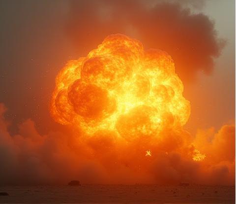 Still showing visual effects for an explosion scene